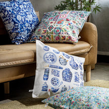 Load image into Gallery viewer, Blue Porcelain Cushion cover
