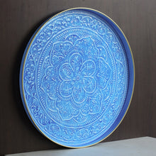 Load image into Gallery viewer, Blue Enamel Large Tray
