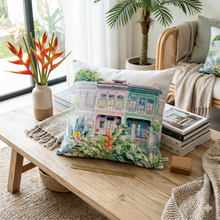 Load image into Gallery viewer, Peranakan Shophouses Cushion Cover
