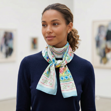 Load image into Gallery viewer, Peranakan Porcelain Silk Scarf