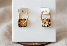 Load image into Gallery viewer, Peranakan Hoop Earrings