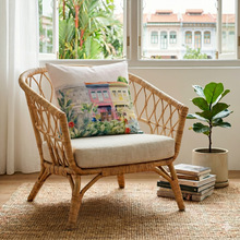 Load image into Gallery viewer, Peranakan Shophouses Cushion Cover