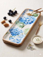 Load image into Gallery viewer, Azure Hydrangea Rectangular Serving Platter