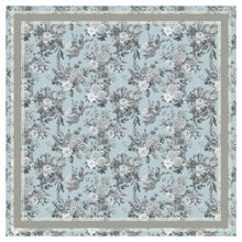 Load image into Gallery viewer, Grey Flowers Silk Scarf