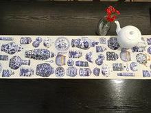 Load image into Gallery viewer, Blue Porcelain Table Runner