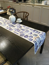 Load image into Gallery viewer, Blue Porcelain Table Runner