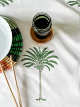 Load image into Gallery viewer, Dark Green Palms Tablecloth