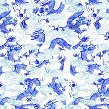 Load image into Gallery viewer, Blue Dragon & White Dragon Table Runner (Double-Sided)