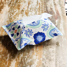Load image into Gallery viewer, Peranakan Blue Tile Fabric Tissue Covers
