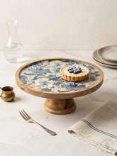 Load image into Gallery viewer, Blue Chinoiserie Cake Stand / Pedestal stand
