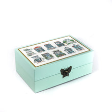Load image into Gallery viewer, Turquoise Lacquer Jewellery Box - Turquoise Shophouses
