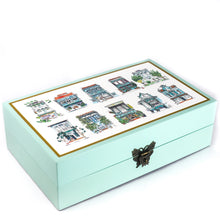 Load image into Gallery viewer, Turquoise Lacquer Jewellery Box - Turquoise Shophouses
