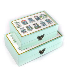 Load image into Gallery viewer, Turquoise Lacquer Jewellery Box - Turquoise Shophouses
