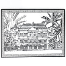 Load image into Gallery viewer, Cork-Based Black and White Shophouse Placemats
