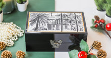 Load image into Gallery viewer, Black Lacquer Jewellery Box - B&amp;W Corner House
