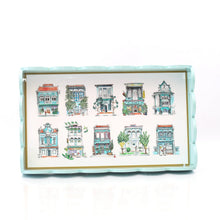 Load image into Gallery viewer, Turquoise Scallop Lacquer Tray - Turquoise Shophouses
