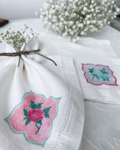 Load image into Gallery viewer, Peranakan Rose Linen Napkin Set
