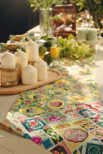 Load image into Gallery viewer, Peranakan Tile &amp; Peranakan Teapot with Frame Table Runner (Double-Side)
