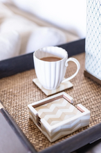 Load image into Gallery viewer, Set of 4 Bone Inlay coasters With Casing, Kusu Beige
