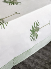 Load image into Gallery viewer, Dark Green Palms Tablecloth

