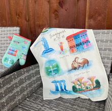 Load image into Gallery viewer, Singapore Icons Tea Towel
