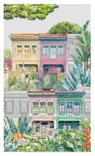 Load image into Gallery viewer, Peranakan Shophouses Tea Towel
