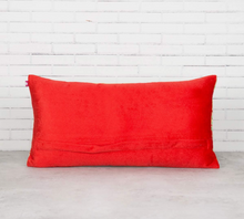 Load image into Gallery viewer, Cream Mystical Pomegranate 16" x 8" Blended Velvet Cushion Cover
